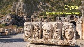  Presentation with turkey - Cool new slide set with ruins of the ancient city backdrop and a tawny brown colored foreground