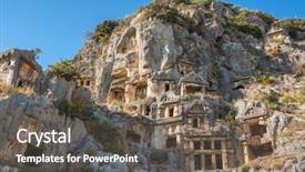  Presentation with turkey - Presentation design enhanced with ruins of the ancient city background and a gray colored foreground