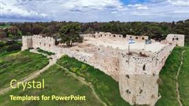  Presentation with ancient israel - PPT theme having ruins-of-the-ancient-city background and a tawny brown colored foreground