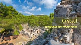 Presentation with ancient ruins - PPT theme enhanced with ruins-of-the-ancient-phaselis background and a tawny brown colored foreground