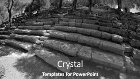  Presentation with greek - Slide set featuring ruins-of-the-antcient-greek background and a dark gray colored foreground