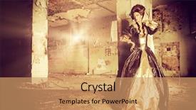  Presentation with barocco - Colorful presentation enhanced with ruins of the castle renaissance backdrop and a coral colored foreground