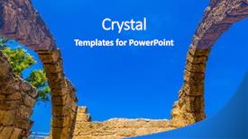  Presentation with ancient roman empire - Audience pleasing presentation theme consisting of ruins of the covered arcade backdrop and a cobalt blue colored foreground