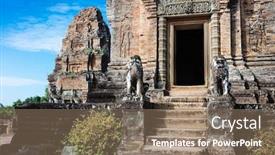 Presentation with cambodia - Cool new slides with ruins of the east mebon temple angkor area siem reap cambodia backdrop and a violet colored foreground