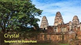  Presentation with cambodia - PPT theme with ruins of the east mebon temple angkor area siem reap cambodia background and a tawny brown colored foreground