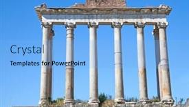  Presentation with rome italy - Theme with ruins of the forum in rome italy background and a light blue colored foreground