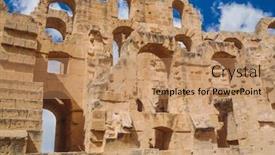  Presentation with north africa - Colorful slide set enhanced with ruins-of-the-largest-roman backdrop and a coral colored foreground