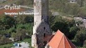  Presentation with medieval church - Cool new PPT theme with ruins-of-the-medieval-church backdrop and a gray colored foreground