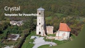  Presentation with medieval church - Amazing slide set having ruins-of-the-medieval-church backdrop and a tawny brown colored foreground