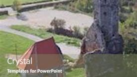  Presentation with church medieval - Audience pleasing slides consisting of ruins-of-the-medieval-church backdrop and a violet colored foreground