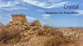  Presentation with pagan - Colorful presentation design enhanced with ruins of the pagan greek backdrop and a light blue colored foreground