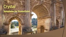  Presentation with forum - Cool new presentation design with ruins of the roman forum backdrop and a tawny brown colored foreground