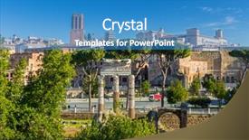  Presentation with forum - Presentation theme with ruins of the roman forum background and a teal colored foreground