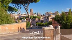  Presentation with forum - PPT theme enhanced with ruins-of-the-roman-forum background and a coral colored foreground