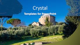  Presentation with ancient ruins - Colorful presentation design enhanced with ruins-of-the-tempio-di backdrop and a teal colored foreground