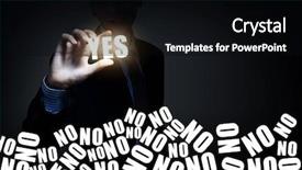  Presentation with yes - Beautiful PPT theme featuring rule making - yes or no dilemma backdrop and a black colored foreground