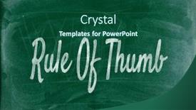  Presentation with guideline - Theme having rule-of-thumb-refers background and a ocean colored foreground