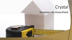  Presentation with measuring - Slides consisting of pair of beach chair with sun umbrella on beautiful beach concept for rest relaxation and holiday background and a light blue colored foreground