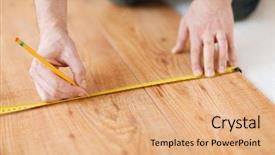  Presentation with repair - Audience pleasing slide deck consisting of ruler measure up - repair building and home concept backdrop and a coral colored foreground