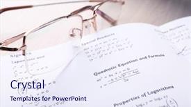  Presentation with mathematics - Cool new presentation theme with ruler science - school supplies and textbook backdrop and a sky blue colored foreground