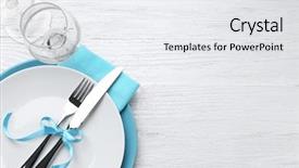  Presentation with table setting - Cool new PPT theme with rules - beautiful festive table setting backdrop and a white colored foreground