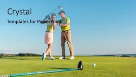  Presentation with golf - Audience pleasing PPT theme consisting of rules - full length of a skilled backdrop and a light blue colored foreground