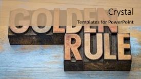  Presentation with orange colour abstract gold - Slides featuring rules - golden rule word abstract background and a coral colored foreground