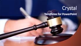  Presentation with courtroom - Amazing slide deck having rules - handsome judge with gavel sitting backdrop and a navy blue colored foreground