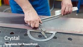  Presentation with later - Amazing slides having rules - metalworker using folding rule backdrop and a gray colored foreground