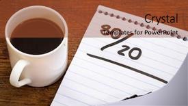  Presentation with coffee cup - PPT theme with rules - pareto principle or eighty-twenty rule background and a red colored foreground