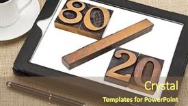  Presentation with digital printing - Presentation theme having rules - pareto principle or eighty-twenty rule background and a tawny brown colored foreground