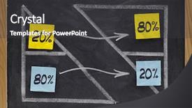  Presentation with sticky notes - Amazing PPT layouts having rules - pareto principle or eighty-twenty rule backdrop and a dark gray colored foreground