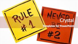  Presentation with motivational - PPT layouts with rules - rule number one never be background and a crimson colored foreground