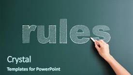  Presentation with blackboard - PPT layouts enhanced with rules written on blackboard background and a ocean colored foreground