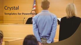  Presentation with court ruling - Audience pleasing theme consisting of ruling in the court room backdrop and a gold colored foreground