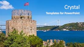  Presentation with istanbul - Theme consisting of various types of bread in a baker pantry background and a coral colored foreground