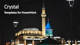  Presentation with museum - Cool new presentation theme with rumer - mevlana monastery and museum backdrop and a black colored foreground