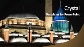  Presentation with empire state building night - Slide deck featuring rumer - mevlana museum at night background and a black colored foreground