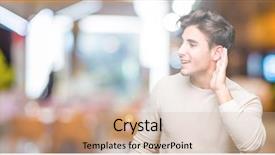  Presentation with man heart attact hand hold - Slide set having rumors - young handsome man over isolated background and a  colored foreground