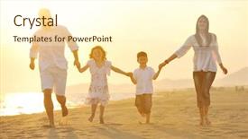  Presentation with family theray - Audience pleasing presentation consisting of run and jump at sunset backdrop and a cream colored foreground