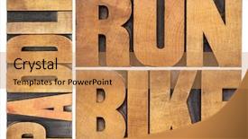  Presentation with triathlon - Audience pleasing slide deck consisting of vintage letterpress wood type backdrop and a gold colored foreground