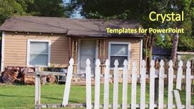  Presentation with house - Amazing presentation having run down - small neglected house backdrop and a wine colored foreground