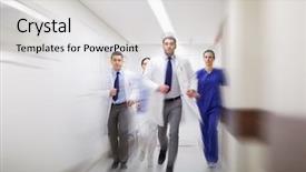  Presentation with health-care - Beautiful slides featuring run emergency - people health care and medicine backdrop and a light gray colored foreground
