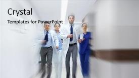  Presentation with health care - Presentation design having run emergency - people health care and medicine background and a light gray colored foreground