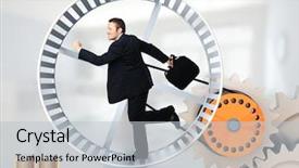  Presentation with ships wheel - Cool new PPT theme with run on 3d hamster wheel backdrop and a light gray colored foreground