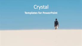  Presentation with young man and a woman - Colorful presentation theme enhanced with runaway - young caucasian man seen backdrop and a light blue colored foreground