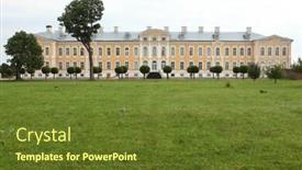  Presentation with baroque - Colorful slides enhanced with rundale palace designed by russian baroque architect bartolomeo rastrelli near pilsrundale latvia backdrop and a tawny brown colored foreground