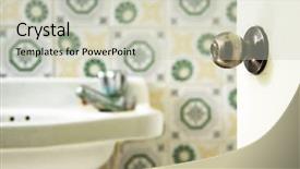  Presentation with bathroom - Colorful PPT layouts enhanced with rundown - interior image of an old backdrop and a soft green colored foreground