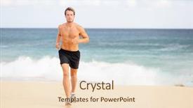  Presentation with maintain - PPT theme having young caucasian woman making photo by mobile phone outdoors background and a coral colored foreground