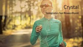  Presentation with runner - Amazing slide set having runner in action at autumn backdrop and a  colored foreground